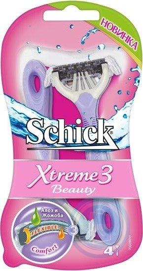 НОВИНКА!!! Одноразовые станки Schick XTREME III Beauty (блистер 4шт). 3 лезвия из высококачественной стали с тройным покрытием, а также смазывающая платина с Алоэ вера и жожобы обеспечивают максимально комфотное бритье. НОВИНКА!!! Одноразовые станки Schick XTREME III Beauty (блистер 4шт). 3 лезвия из высококачественной стали с тройным покрытием, а также смазывающая платина с Алоэ вера и жожобы обеспечивают максимально комфотное бритье.