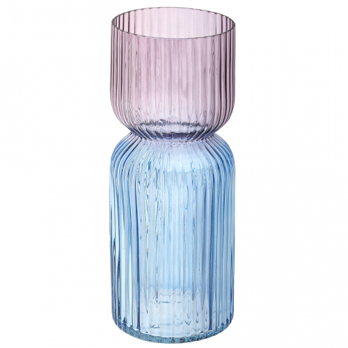 Ваза для цветов стеклянная "Харви-Бей-4" 2,2л, д11,5см, h30см, большая, текстурная, "Радуга", лилово-черничный (Россия) Ваза для цветов стеклянная "Харви-Бей-4" 2,2л, д11,5см, h30см, большая, текстурная, "Радуга", лилово-черничный (Россия)