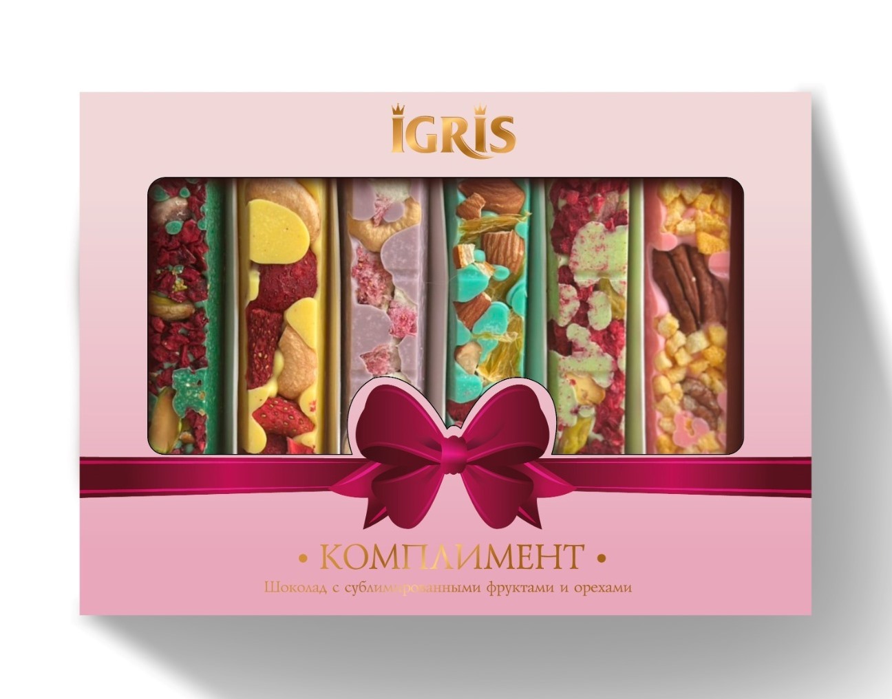НОВИНКА ОТ ИГРИС! ПРЕМИАЛЬНЫЙ ШОКОЛАД КОМПЛИМЕНТ.Белый шоколад с сублимированными фруктами и орехами 215 грамм - 2 варианта упаковки! НОВИНКА ОТ ИГРИС! ПРЕМИАЛЬНЫЙ ШОКОЛАД КОМПЛИМЕНТ.Белый шоколад с сублимированными фруктами и орехами 215 грамм - 2 варианта упаковки!