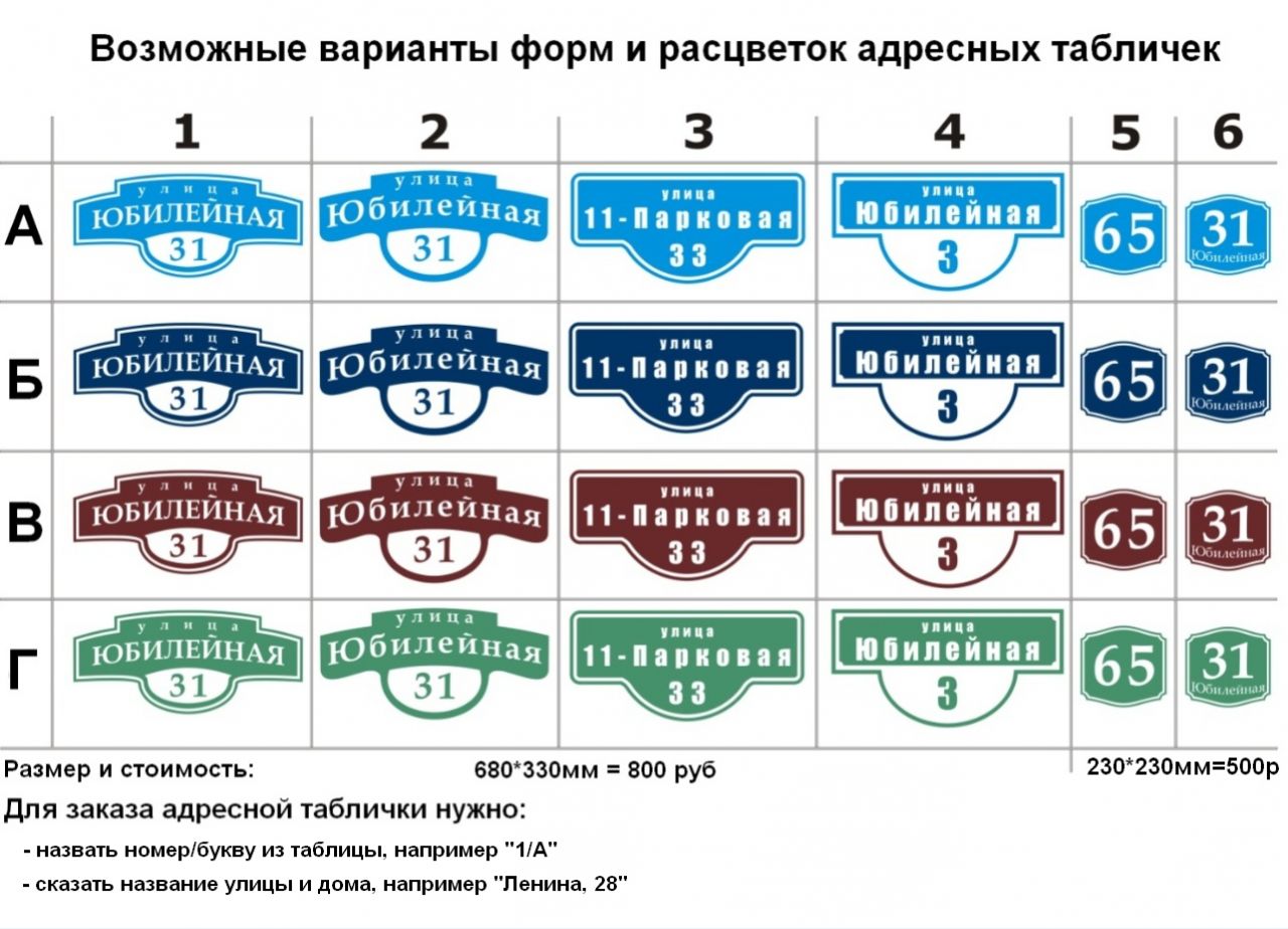 Адресный знак на дом