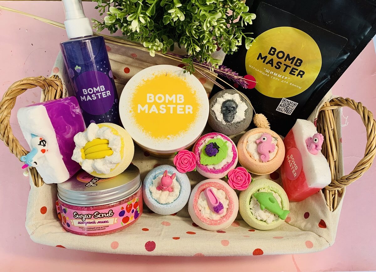 Бурлящий шар для ванн с шиммером 