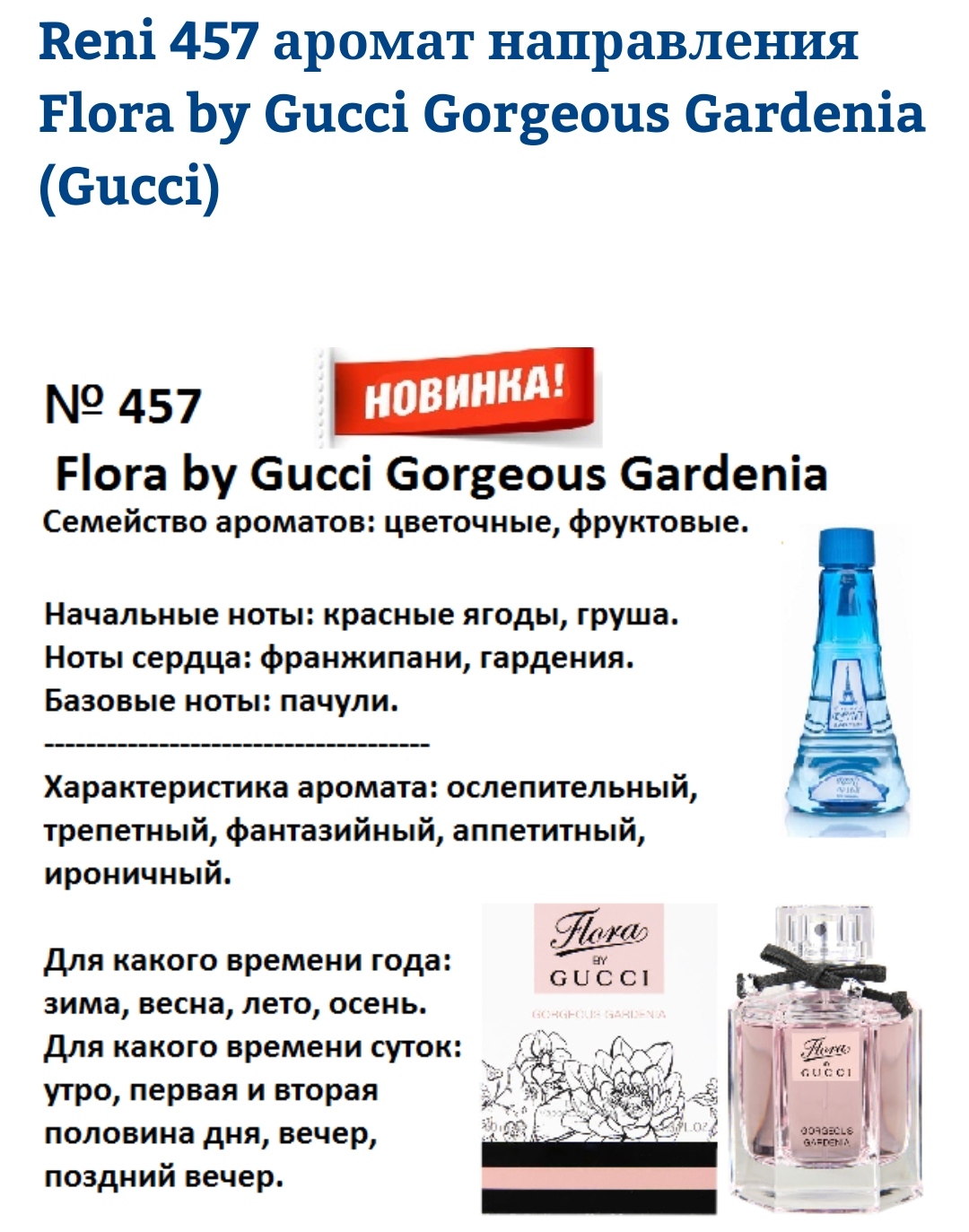 Духи Рени 456 Gucci Flora by Gucci
