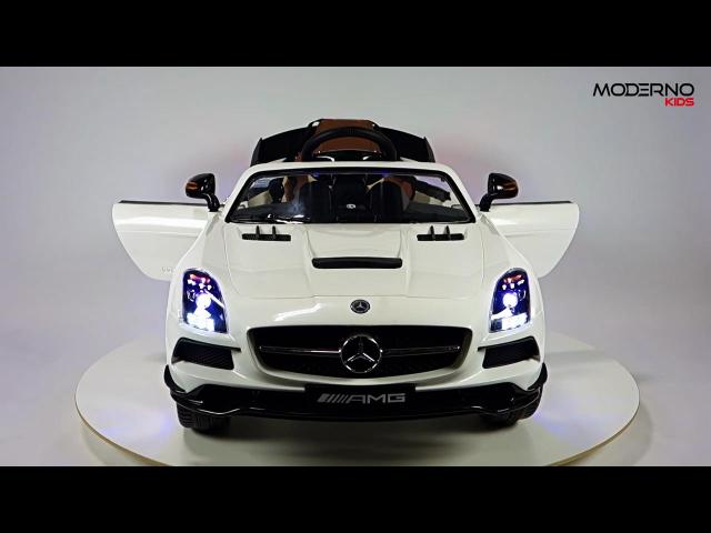 Mercedes Benz SLS AMG Ride On Toy Car with Remote Control (White)