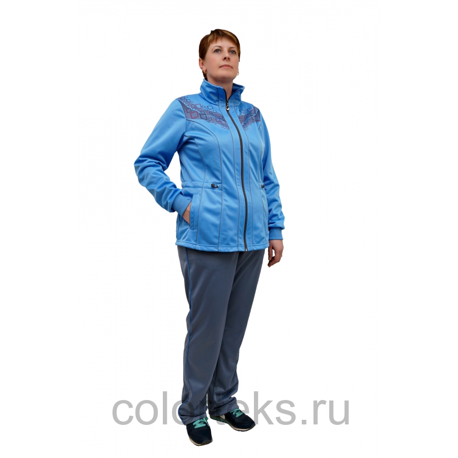 Женский Голубой Спортивный Костюм