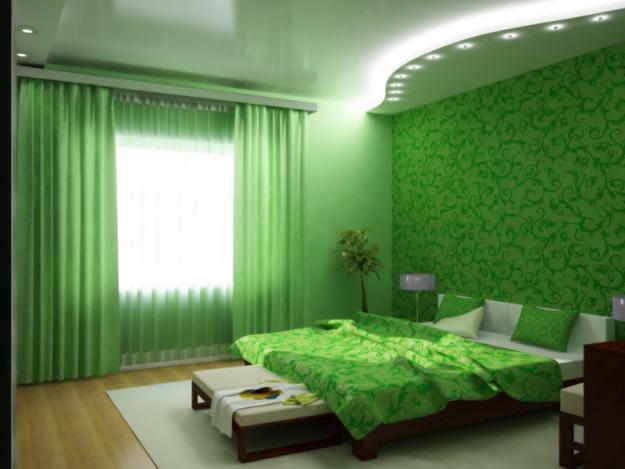 Зеленая спальня – это отличное реш...