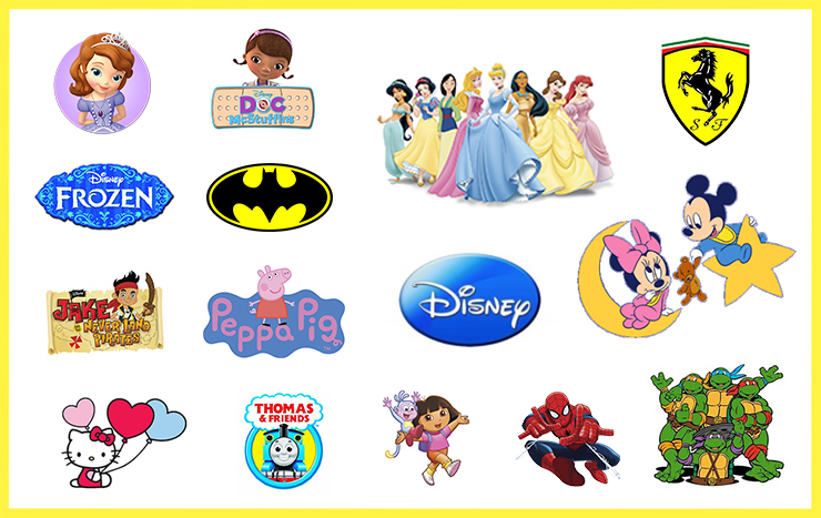  .   Disney, Hello Kitty, Ferrari, Cars, Me to You, Princess, Peppa, Dora  0  .  !  6/16