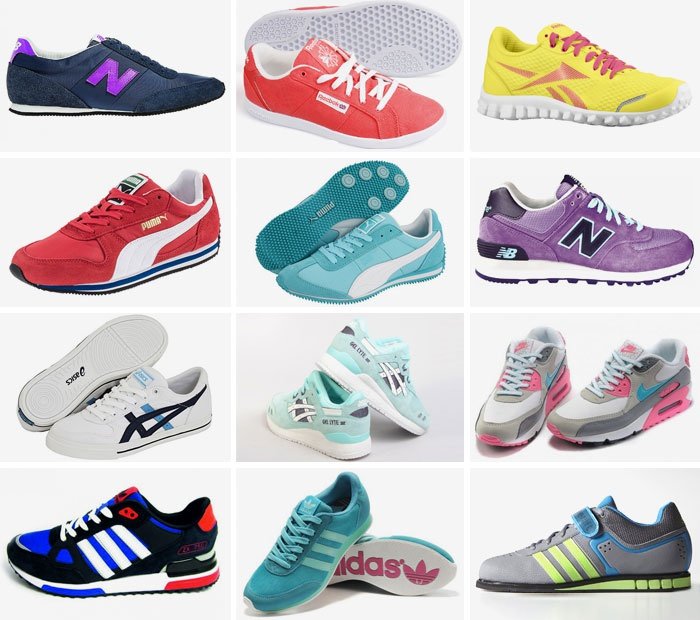 ,   -    Adidas,Nike,Puma,Reebok,New Balance