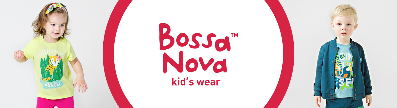 Босса нова это. Bossa Nova детская одежда логотип. Босса Нова детская одежда. Детская одежда логотип. Одежда для детей баннер.