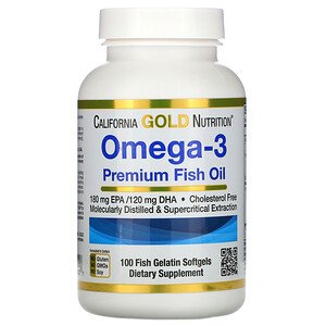 Выгодное предложение на iHerb! California Gold Nutrition, омега-3, рыбий жир премиального качества, 100 капсул из рыбьего желатина по цене примерно 250руб (зависит от курса доллара) при совместной покупке с многими товарами!