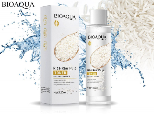       Bioaqua Rice Raw Pulp Toner, 120 ml