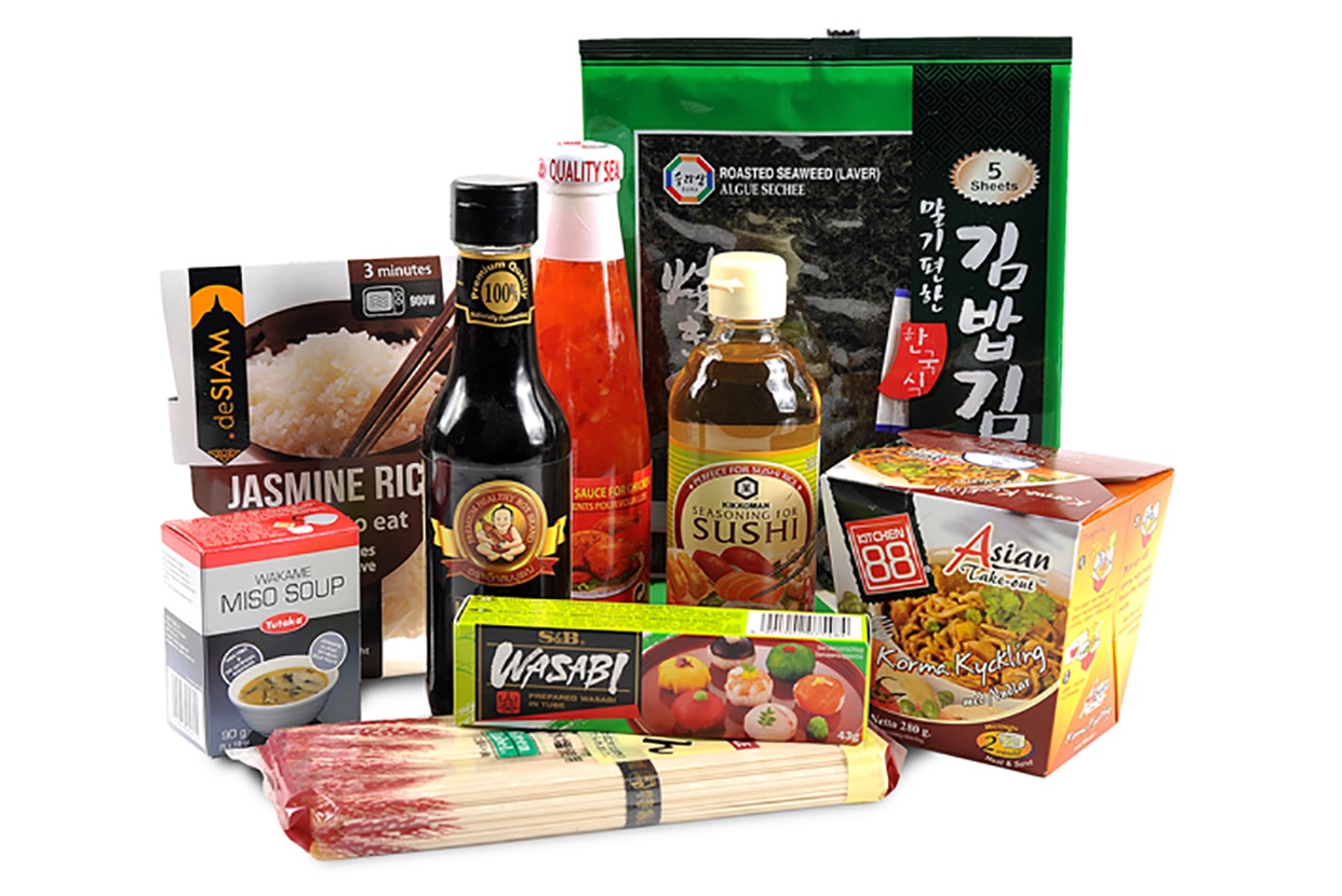 Азиатская кухня. Продукты из Японии, Южной Кореи, Вьетнама и Тайланда