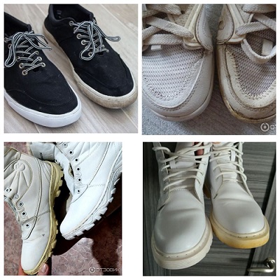 Белая краска для обуви. Для ежедневного обновления цвета белых кроссовок, подошвы, шнурков, маскировки потертостей и пятен. Выкуп 3.