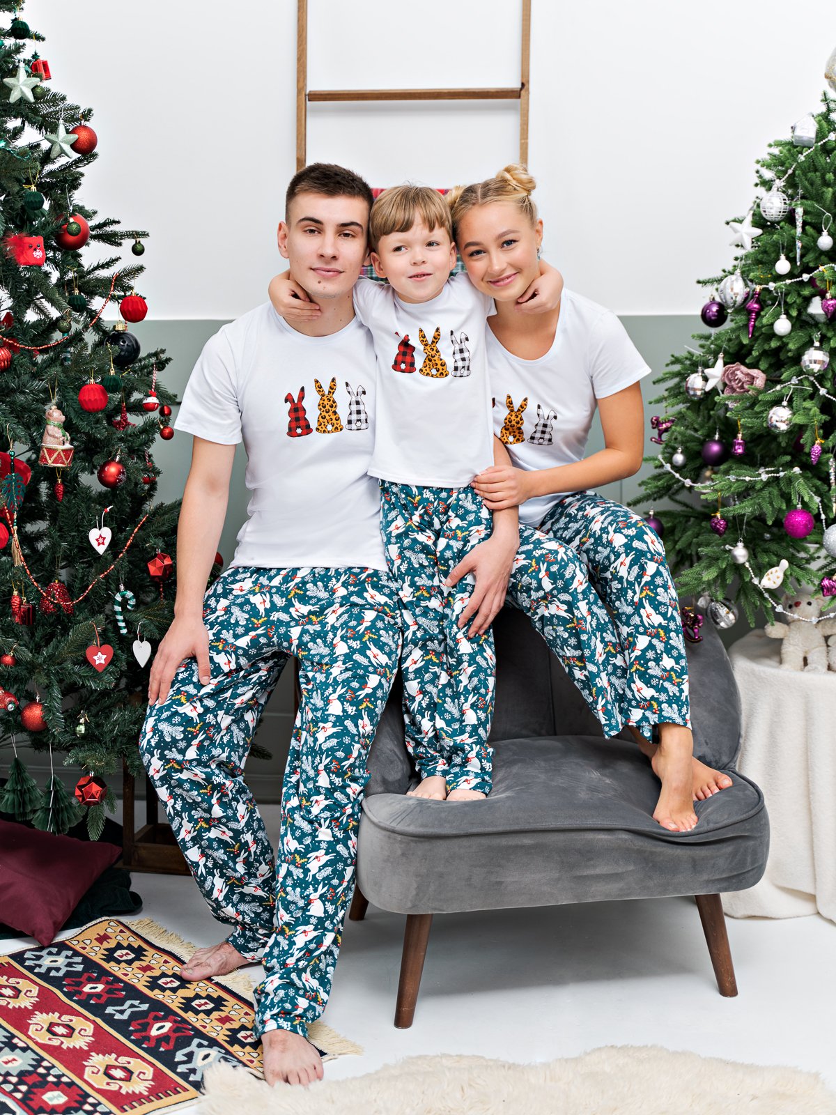 Сбор до 03/12 Новогодний Family Look от #Мода37. Яркие пижамки для всей семьи и костюмы с начесом