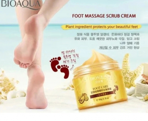 .     Bioaqua Shea Butter Foot Massage Scrub Exfoliating Cream 180g