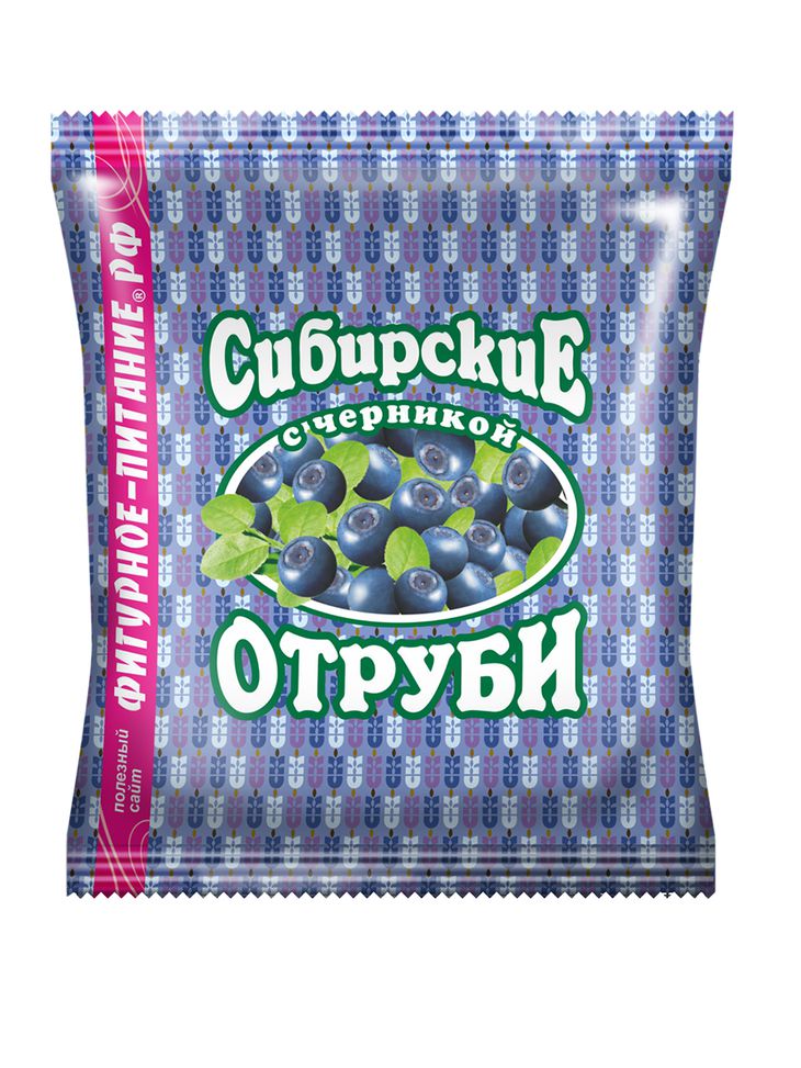 Сибирские отруби Пшеничные с черникой
