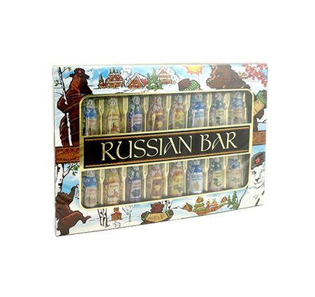   конфеты Russian Bar не смогла не купить, очень заинтересовал внешний вид- коробочка такая красочная, русская- здесь и мишка, и шапка ушанка и балалайка и снег и елки, березки. ну все, что нужно ! ОТЗЫВ от покупателей.  