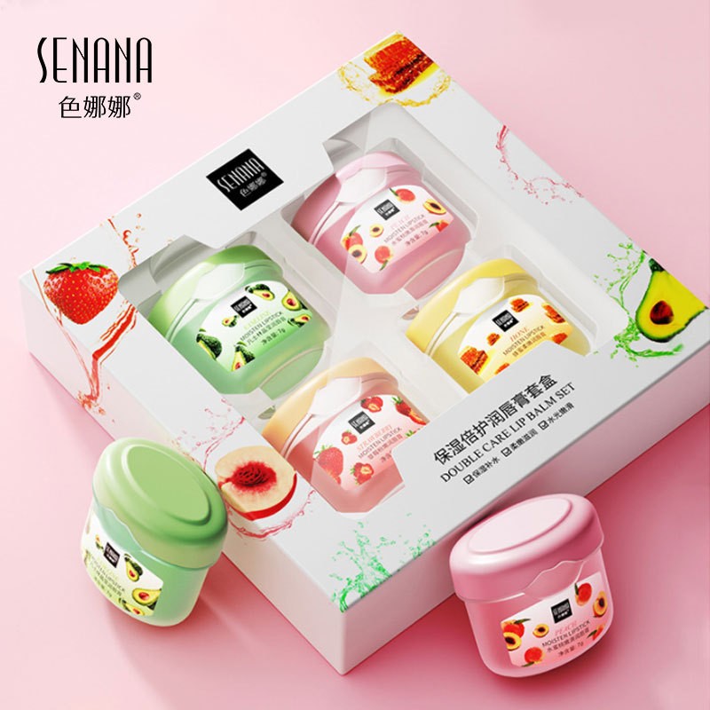 ( )     4  Senana Double Care Lip Balm Set - 159 .