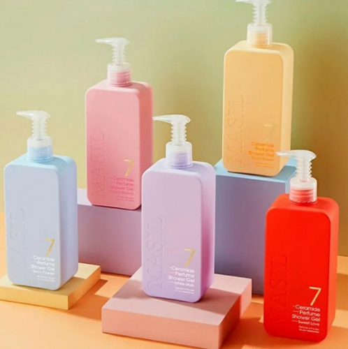 ОБАЛДЕННЫЙ запах и цена! 500 мл 275 руб вместо 750 р! MASIL 7 CERAMIDE PERFUME SHOWER GEL SWEET FLOWER Парфюмированный гель для душа с керамидами и ароматом малины и жасмина  