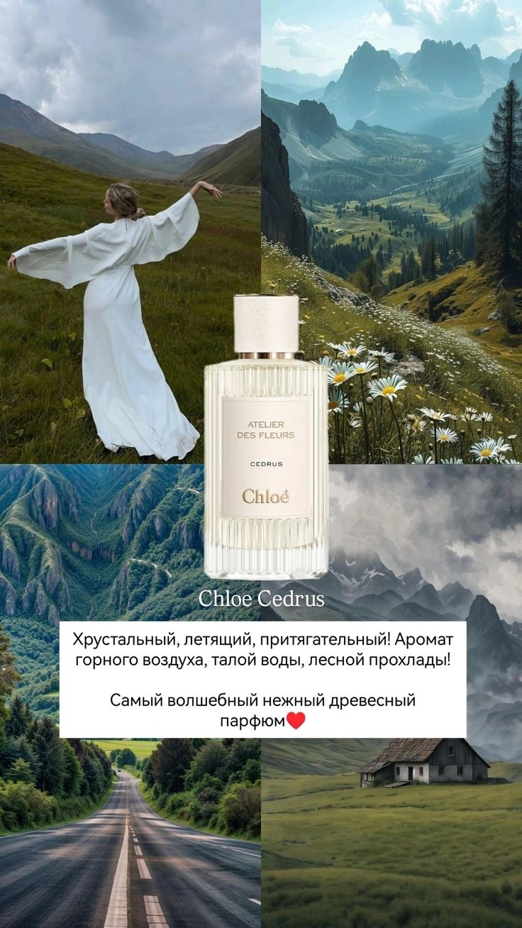 НОВИНКА! Cedrus - аромат, посвященный кедру из коллекции Atelier des Fleurs французского бренда Chloe (Клоэ). Самый волшебный нежный древесный парфюм)))