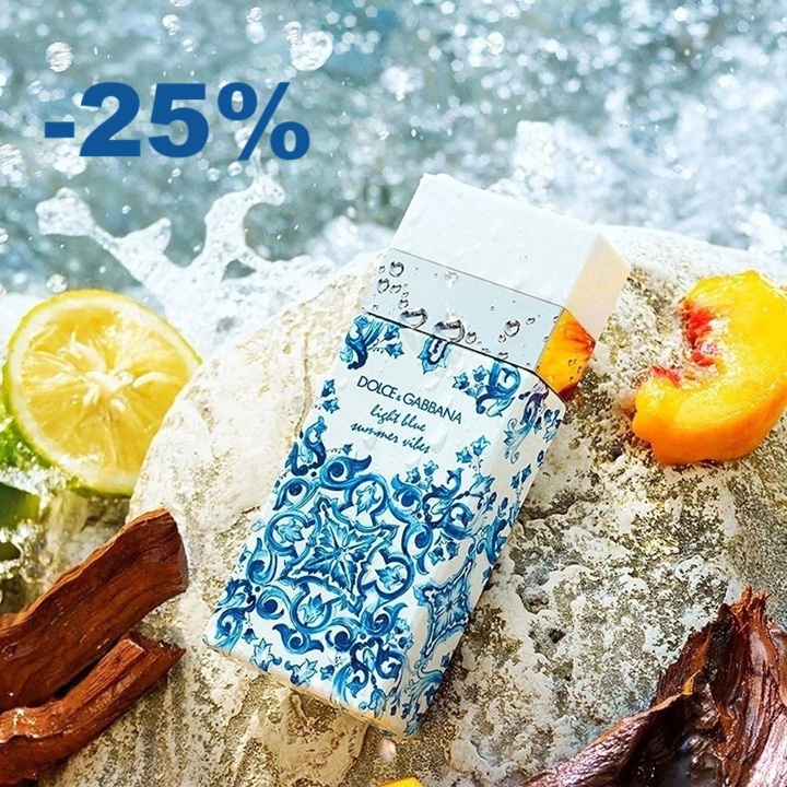 ЭКСКЛЮЗИВНАЯ НОВИНКА! D&G Light Blue Summer Vibes - это яркая энергия лета на берегу моря, в которую вы сможете мгновенно мысленно погрузиться благодаря красочным оттенкам этой живописной туалетной воды!