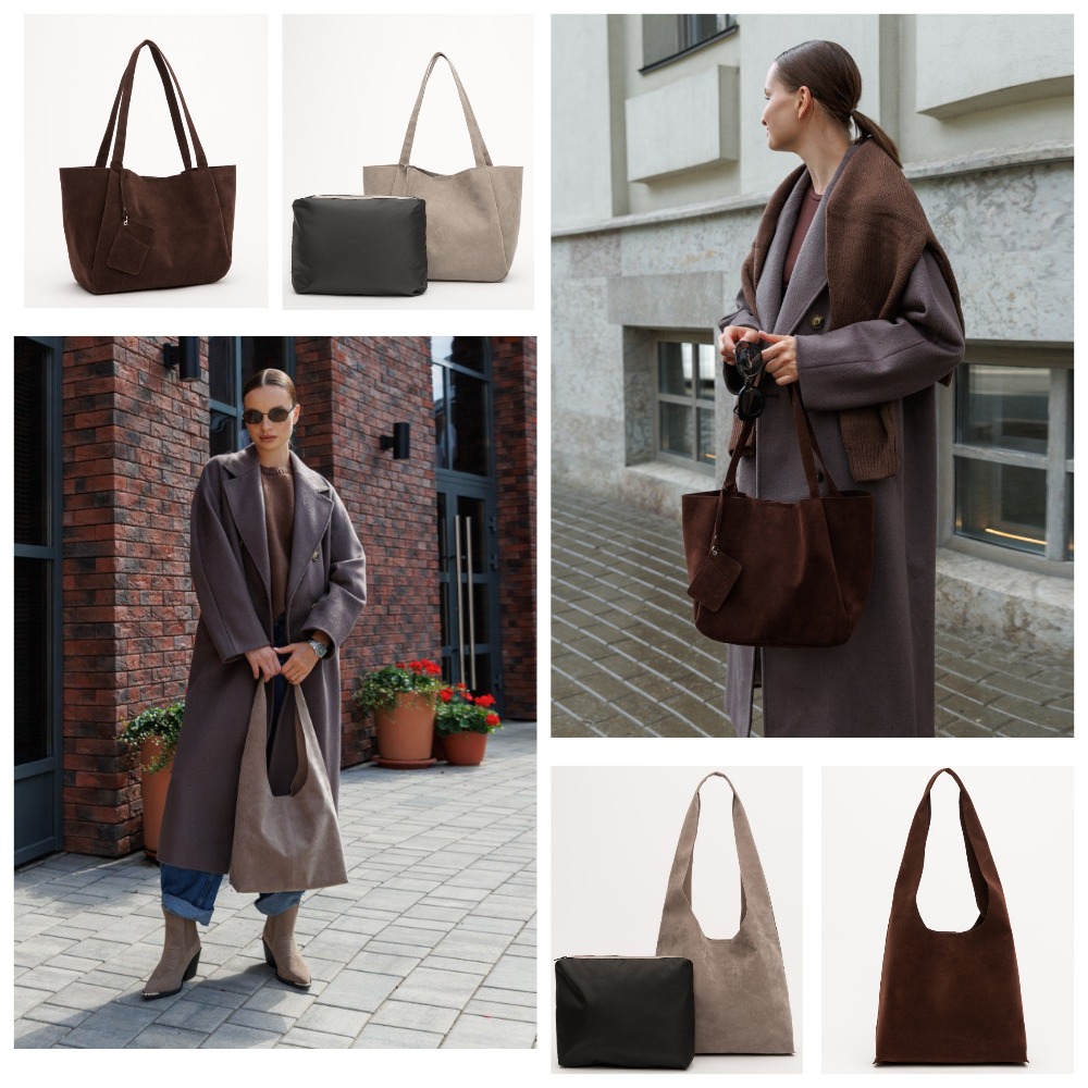 СЛЮНКИ ТЕКУТ ОТ ЭТИХ СУМОК!! эко-замша и самый трендовый формат- ШОППЕР С ВКЛАДЫШЕМ! Цены- СУПЕР!!