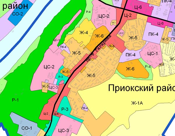 Генеральный план города кстово