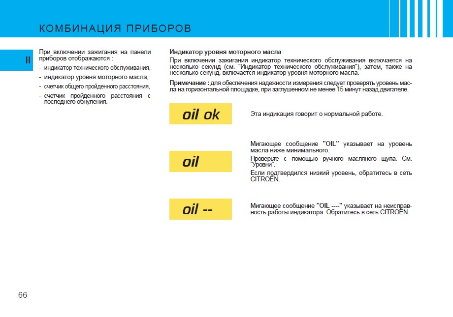 Oil ok ситроен с4 что означает