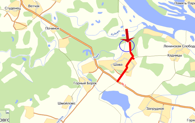 Карта запрудное кстовский район