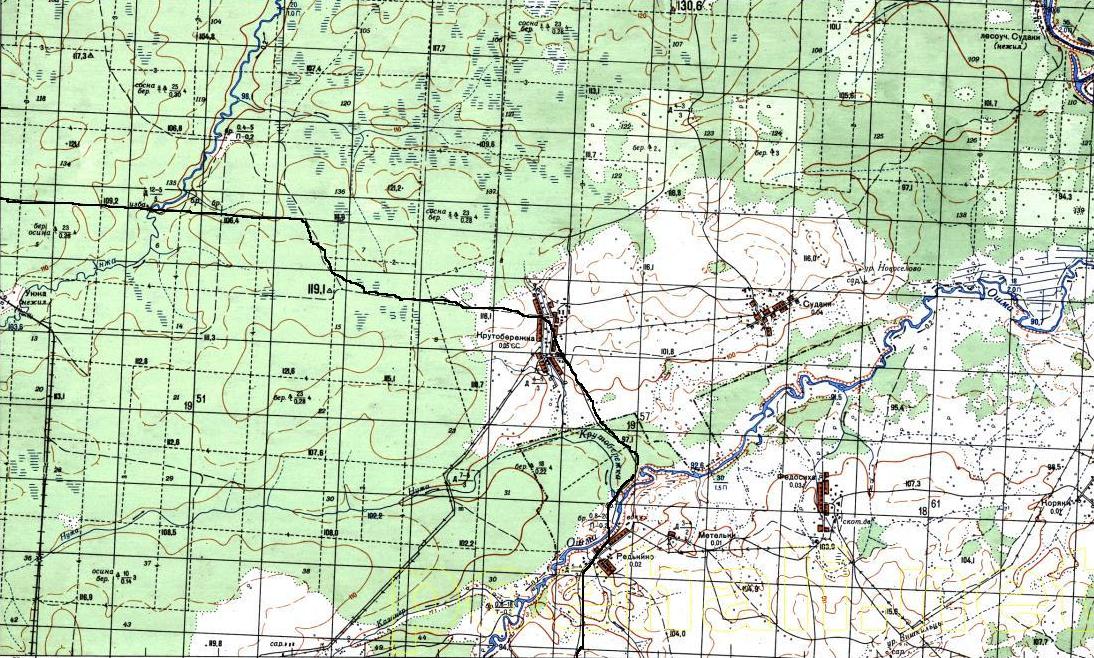 Топографическая карта тоншаевского района нижегородской области