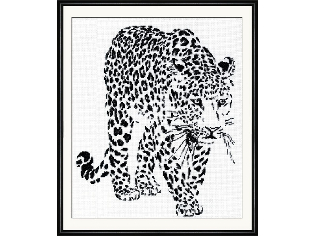 Схема вышивки крестом леопард