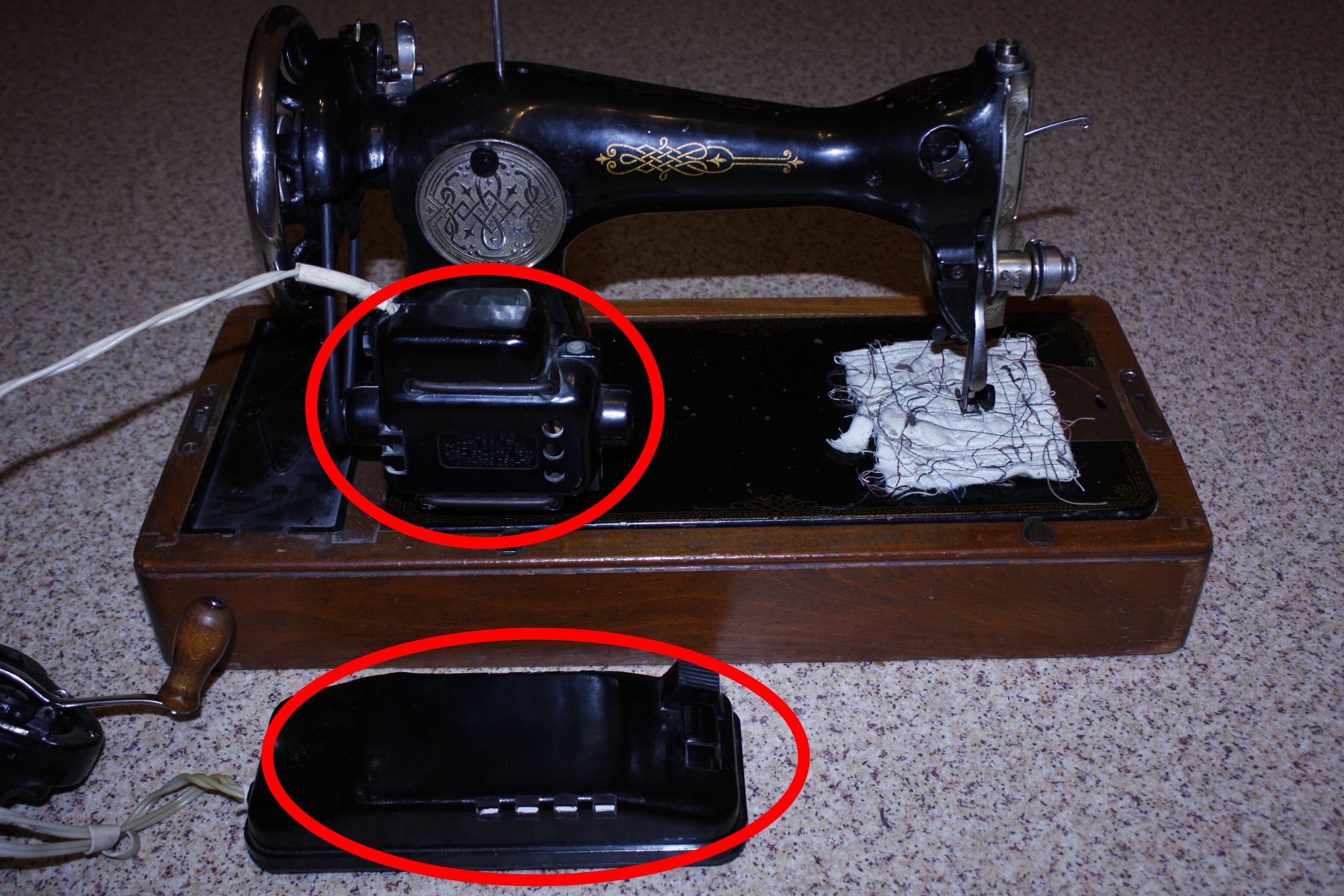 Настроить старую ручную швейную машинку