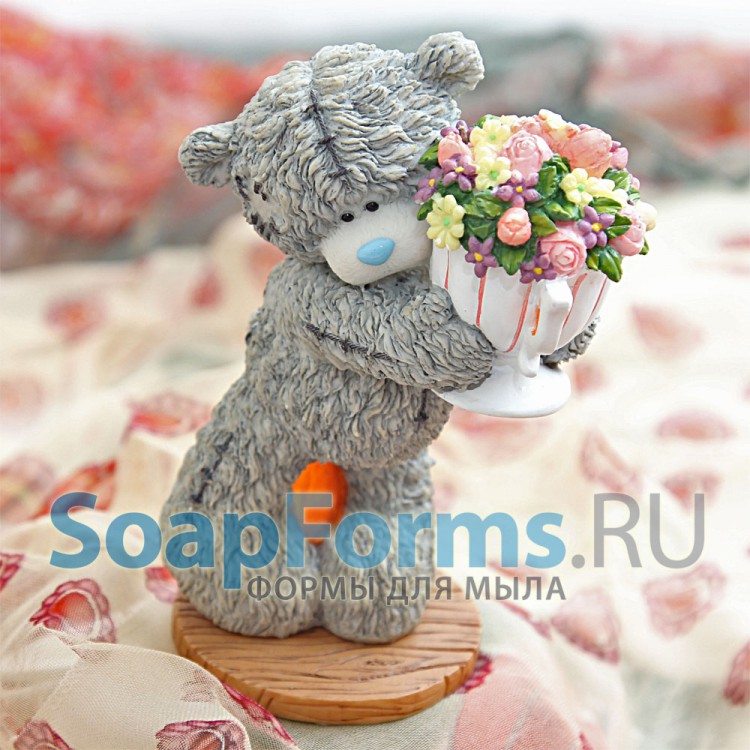 3d силиконовая форма мишка в костюме
