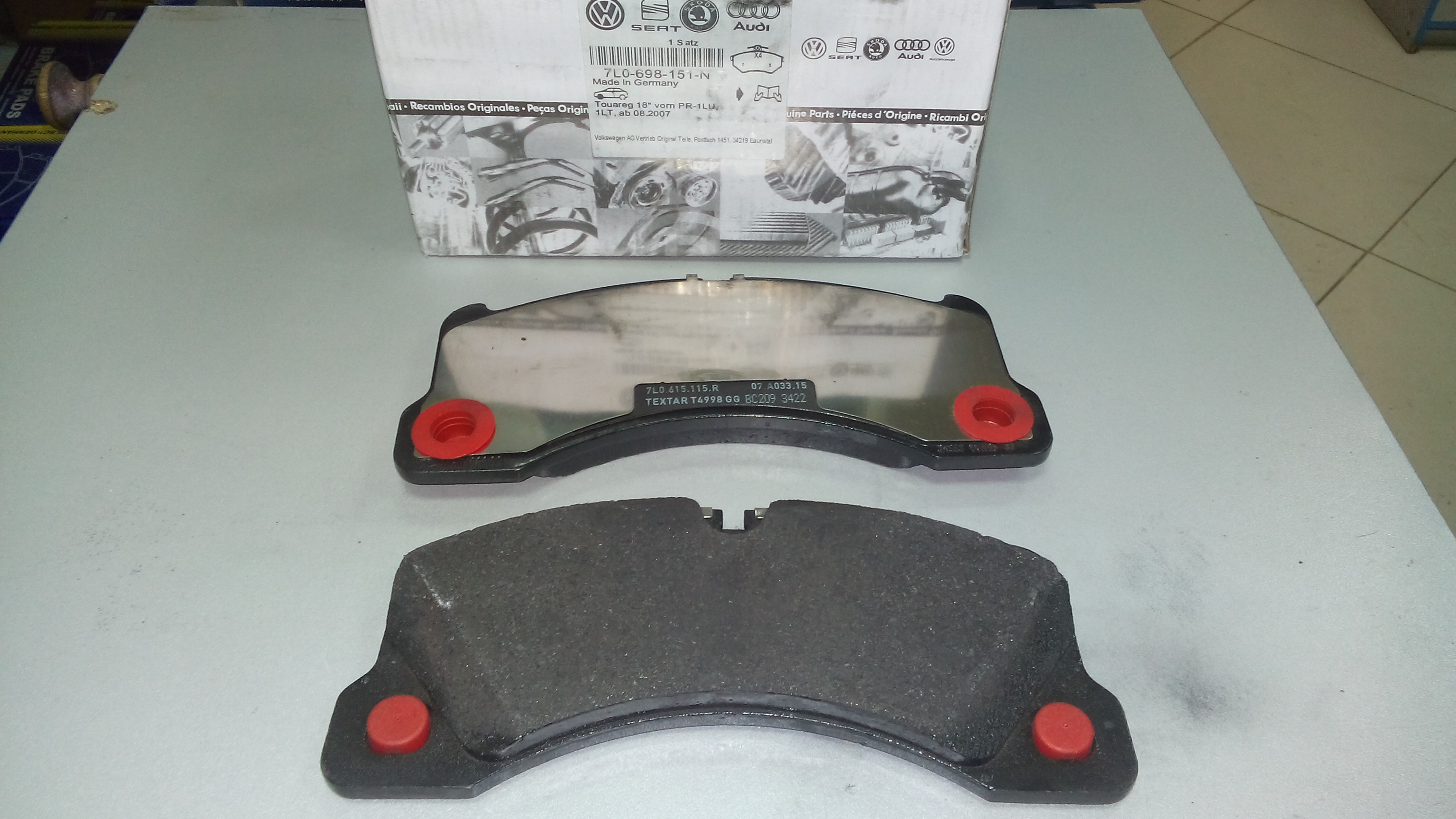 Продам колодки передние тормозные VAG-7L0698151R (Q7,TOUAREG) - обсуждение (3025