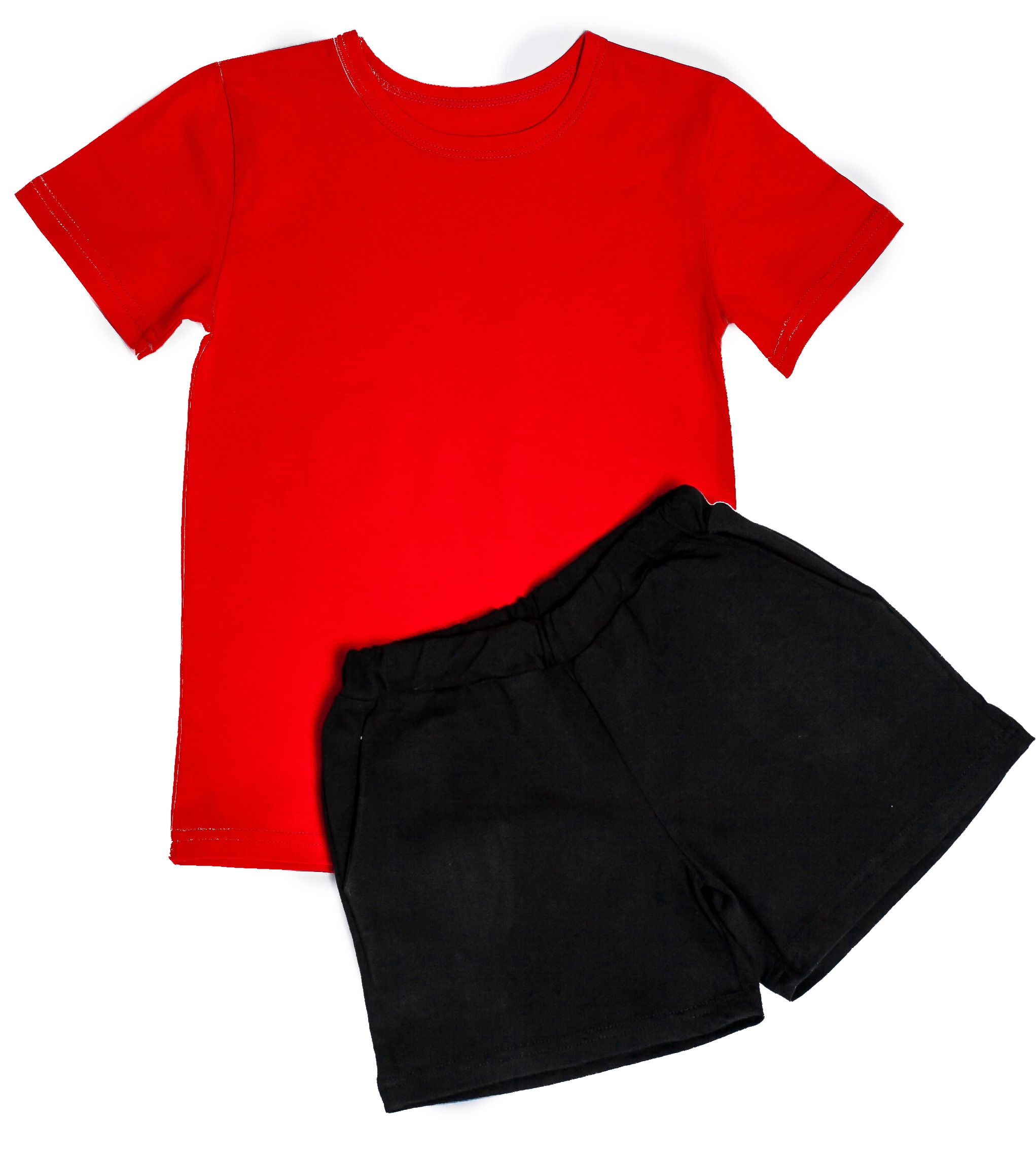 Озон футболки шорты. Футболка и шорты. Черные шорты и красная футболка. Черные шорты детские. Шорты для девочки черные.