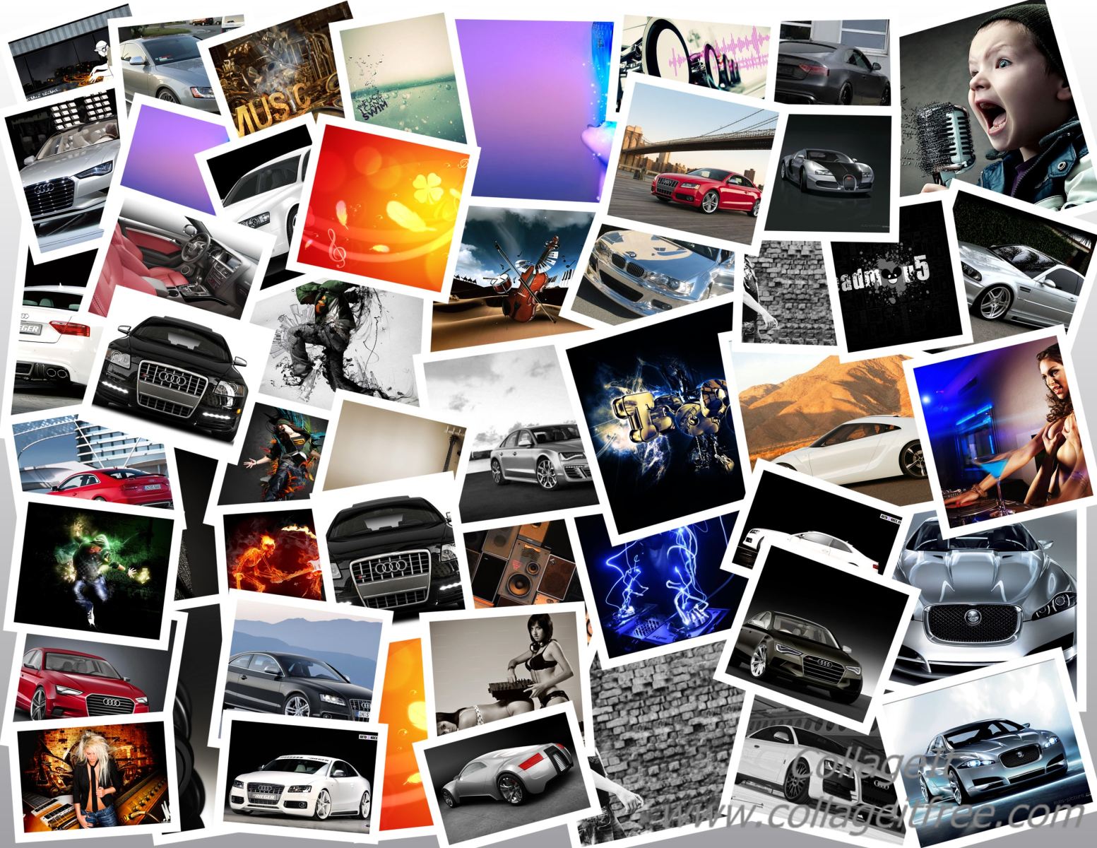 открытка с коллажом из фотографий День рождение, юбилей