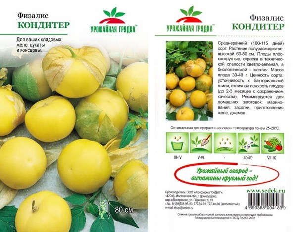 Схема посадки физалиса в открытом