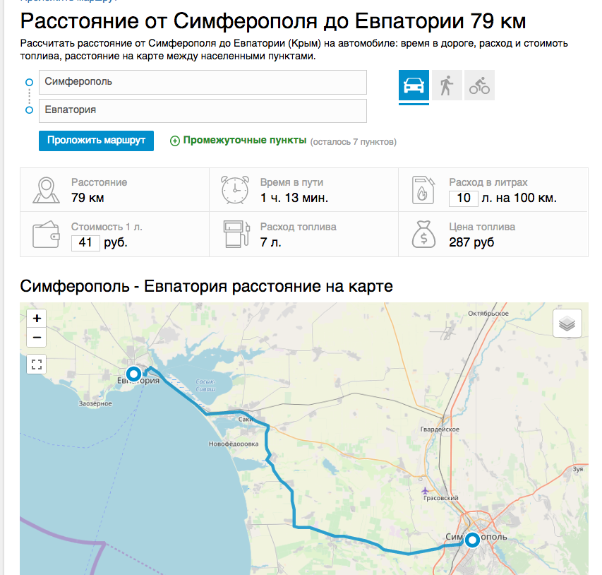 Карта симферополя проложить маршрут