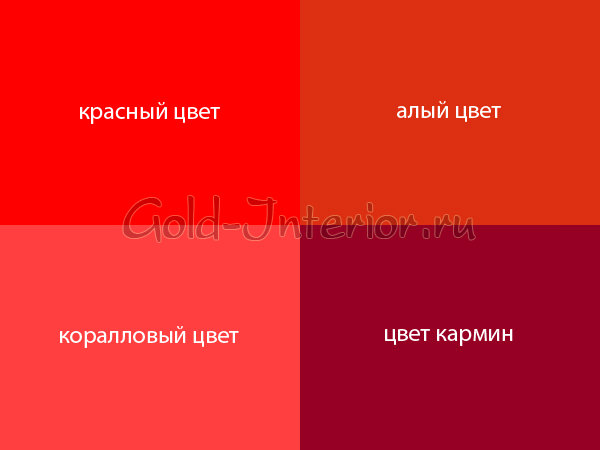 Оттенки Красного Палитра Фото