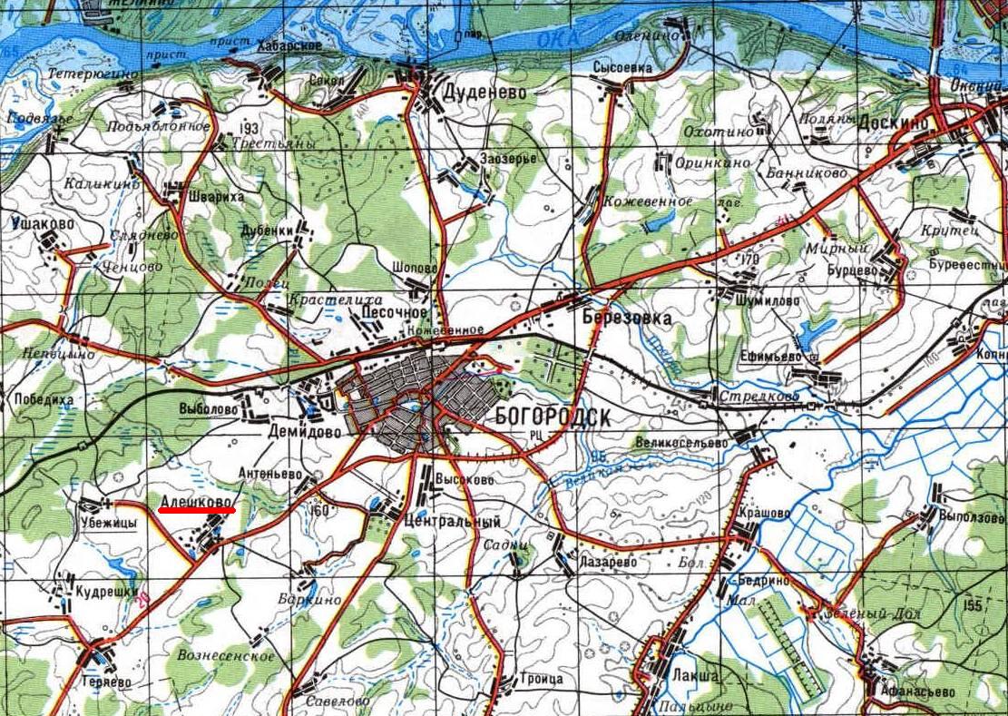 Карта богородского района нижегородской области