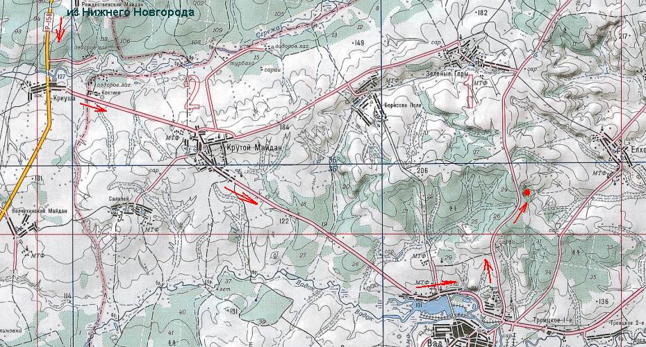 Карта село вад нижегородская область