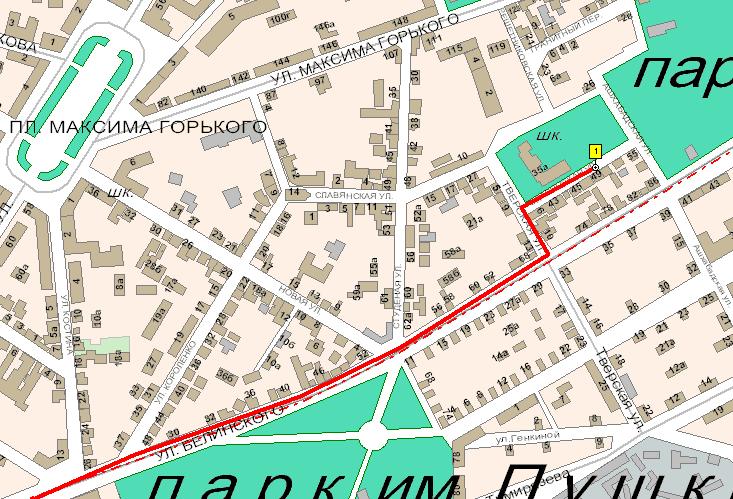Ул горького карта