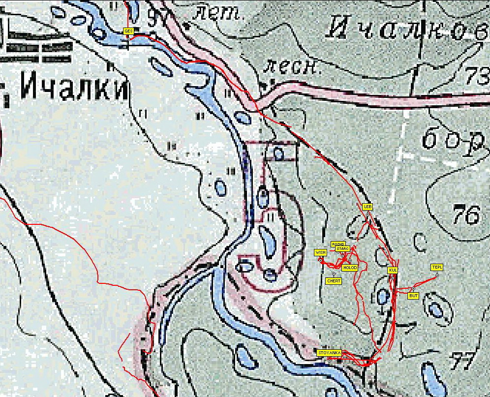 Мордовия ичалки карта