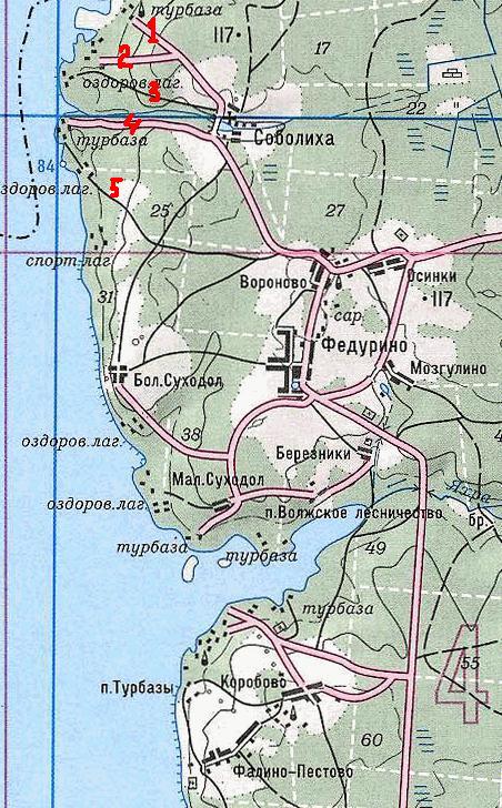 Карта горьковского моря