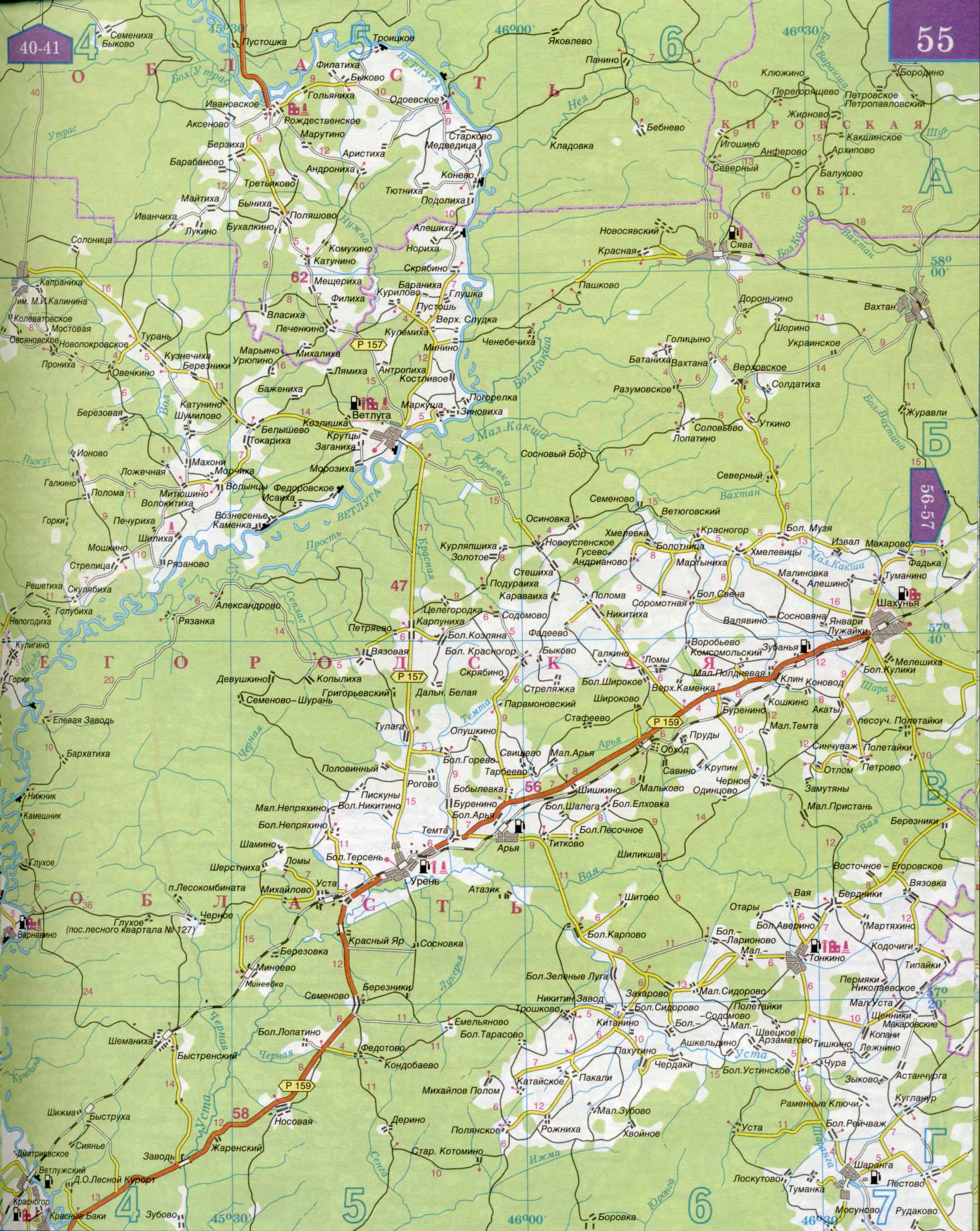 Красные баки нижегородская область карта