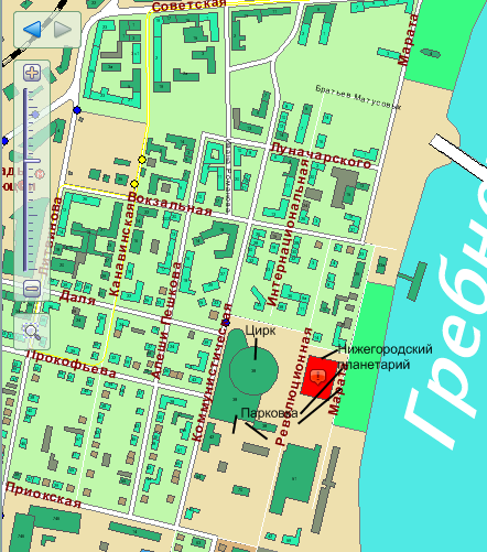 Нижегородский цирк карта