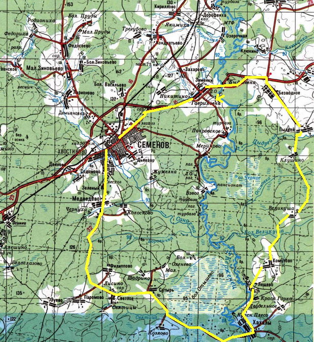 Карта семенов нижегородская. Карта Семеновского района Нижегородской. Карта Семеновского района Нижегородской области с деревнями. Деревня Хахалы Семеновский район Нижегородской области. Хахалы Семеновский район карта.