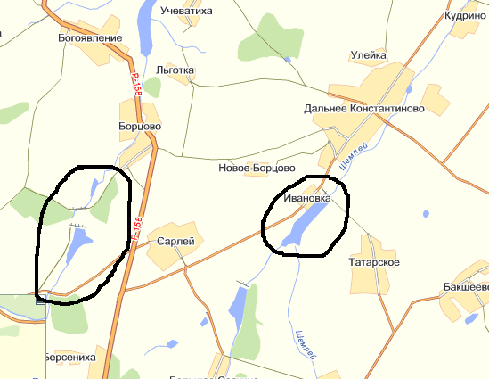 Карасиные пруды в подмосковье карта