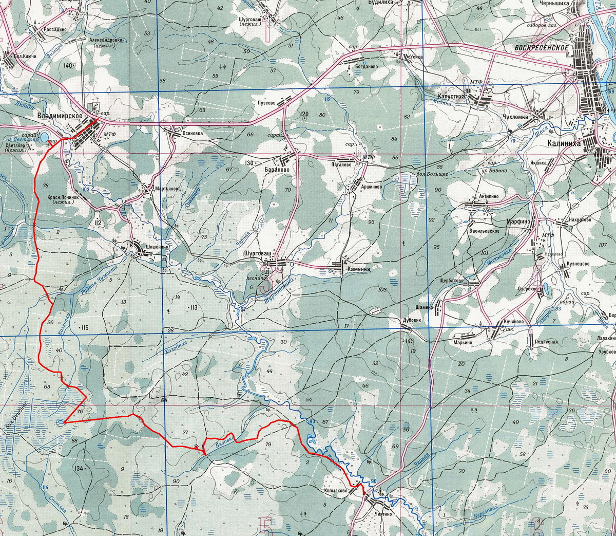 Ключик озеро карта