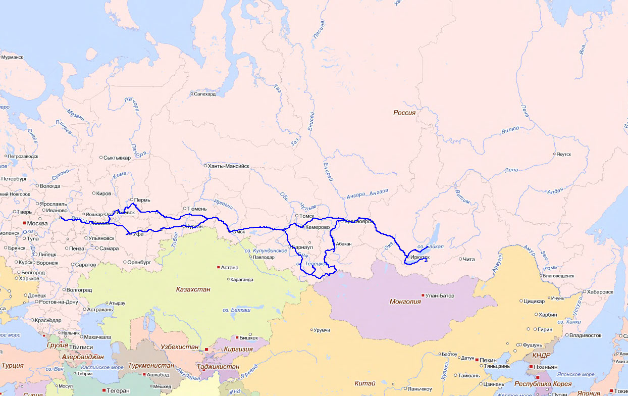 Вологда иркутск карта