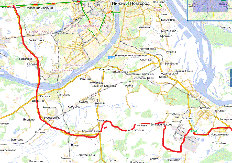 Карта окружной дороги